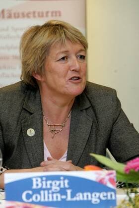 Birgit Collin-Langen (Deutschland CDU Oberbürgermeisterin Bingen) anlässlich einer Pressekonferenz zur Landesgartenschau 2008 in Bingen