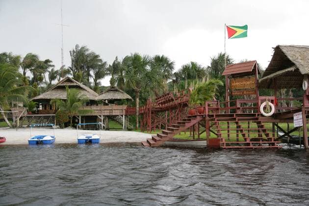 Anlegestelle für Boote in Santa Mission - Guyana (iblheh00611056)
