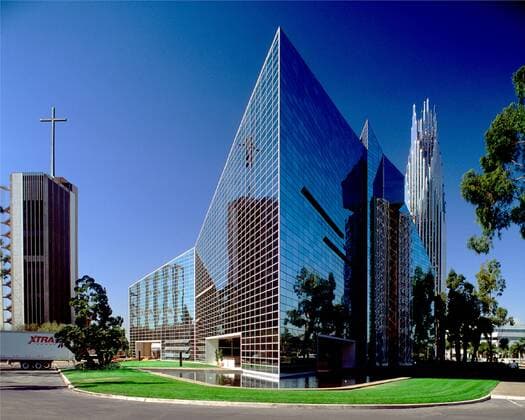 Architektur von Philip Johnson Crystal Cathedral in Garden Grove, Kalifornien