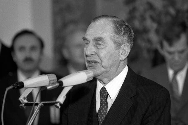 Präsident Chaim Herzog (Israel) in Bonn