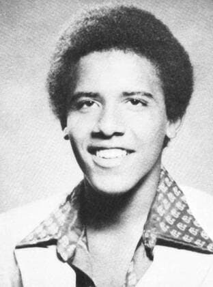 Foto von Barack Hussein Obama im offiziellen Jahrbuch der Punahou-School in Honolulu -  WAX20080220710