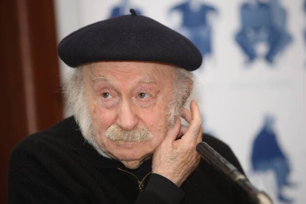 Schriftsteller Edgar Hilsenrath anlässich einer Lesung in Berlin