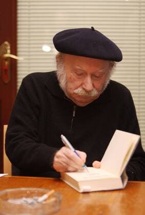 Schriftsteller Edgar Hilsenrath anlässich einer Lesung in Berlin