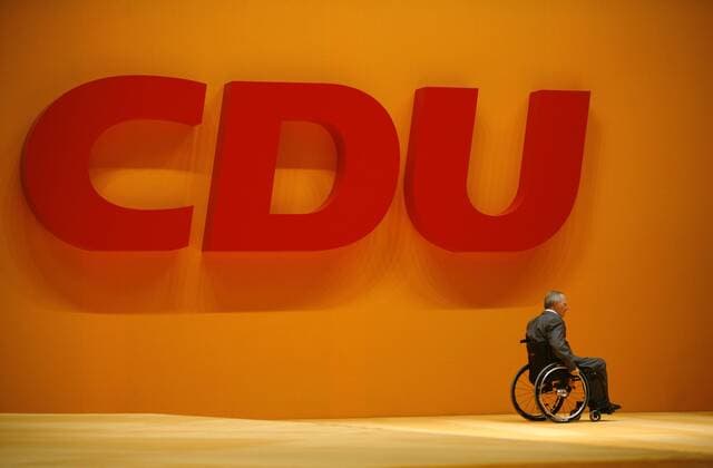 Innenminister Wolfgang Schäuble (Deutschland CDU) auf dem 21. CDU-Parteitag in Hannover