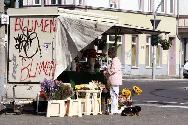 Blumenstand in Berlin-Prenzlauer Berg