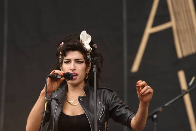 Sängerin Amy Winehouse während eines Konzerts anlässlich des Festivals - In The Park - in Perth - 