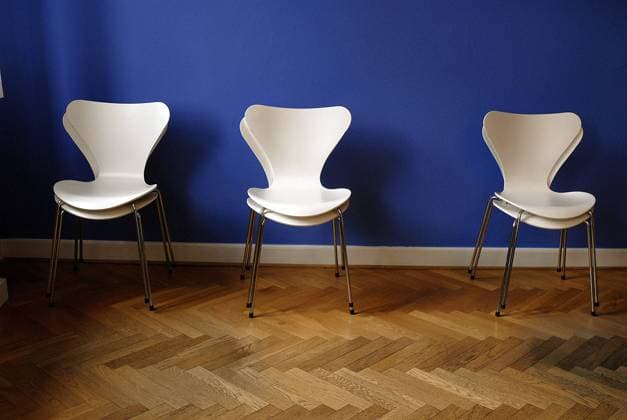Design-Stühle von Arne Jacobsen in Kopenhagen - 