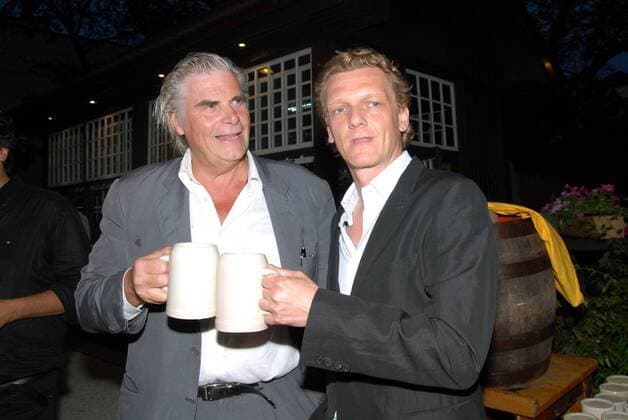 Schauspieler Peter Simonischek (li.) und Dramaturg Thomas Oberender während der Salzburger Festspiele