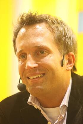 Autor Ralf Höcker auf der Frankfurter Buchmesse in Frankfurt am Main
