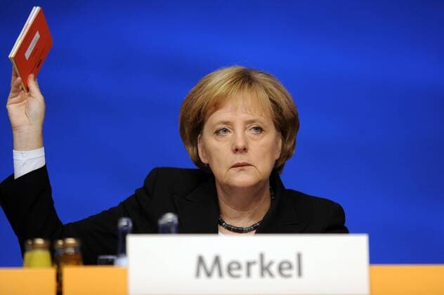 Bundeskanzlerin Angela Merkel (Deutschland CDU) auf dem 22. CDU-Bundesparteitag in Stuttgart