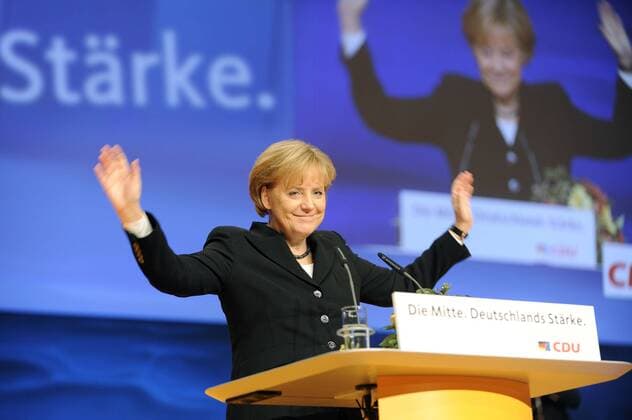Bundeskanzlerin Angela Merkel (Deutschland CDU) auf dem 22. CDU-Bundesparteitag in Stuttgart