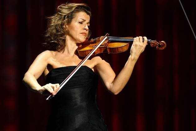 Violinistin Anne-Sophie Mutter anlässlich der Generalprobe zur - Jose Carreras Gala 2008 - in Leipzig