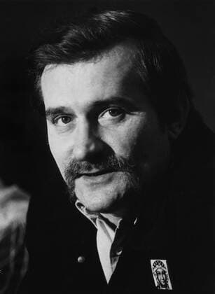 Arbeiterführer Lech Walesa (Polen Vorsitzender Solidarnosc) in Paris