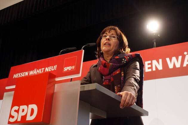 Andrea Ypsilanti (Deutschland SPD-Landesvorsitzende) anlässlich des SPD-Wahlkampfauftakts zur Landtagswahl Hessen in Gießen