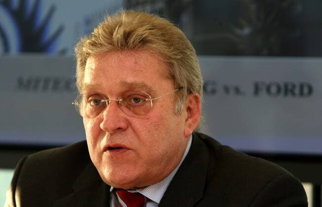Michael Militzer (Vorstandsvorsitzender MITEC Automotive AG Eisenach) anlässlich einer Pressekonferenz des Unternehmens in Krauthausen