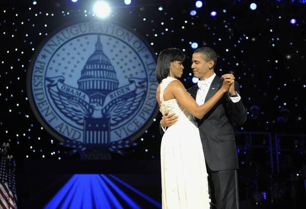 Berühmte Feministinnen, Michelle Obama Präsident Barack Obama (USA) und seine Ehefrau Michelle auf dem - Neighborhood Ball - nach seiner Amtseinführung in Washington D.C.  (WAX20090121708)