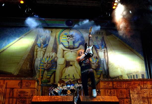 Gitarrist Janick Gers (Iron Maiden) anlässlich eines Konzertes in Alejandro - Costa Rica - 