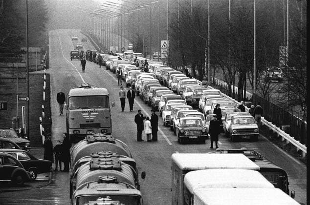 Sperrung der innerdeutschen Grenze am Grenzübergang Helmstedt–Marienborn