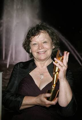 Schauspielerin Ursula Werner (Preisträgerin für die beste weibliche Hauptrolle) anlässlich der Verleihung des Deutschen Filmpreises in Berlin