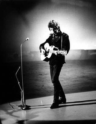 Sänger Bob Dylan während eines Konzertes - 
