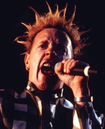 Sänger Johnny Rotten (Sex Pistols) in München
