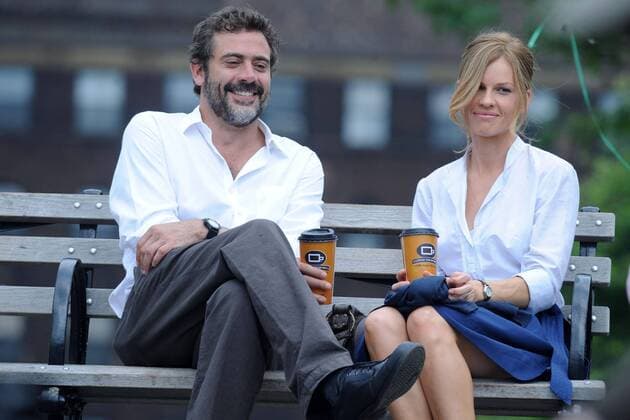 Schauspieler Jeffrey Dean Morgan und Hilary Swank während der Dreharbeiten zu - The Resident - in Manhattan -  (UDV29235)
