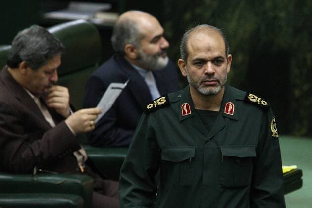 Nominee for defense minister Ahmad Vahidi attend a parliamentary session on August 31, 2009 in Tehran, Iran. UPI Maryam Rahmanian The Second day of Iranian parliament hearing on the new cabinet proposed ministers  IRN20090831105