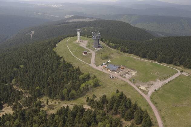 Samstag (02.05.09), Luftbild, Oberhof: Schneekopf