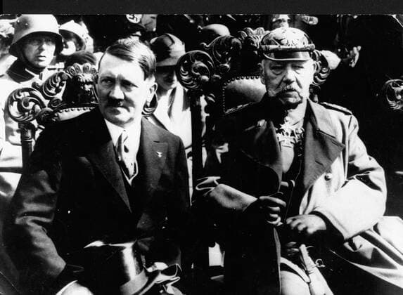 Aug 29, 1933; Berlin, Germany; ADOLF HITLER Imperial Chancellor of Germany and the leader of the Nazi Party with the President of Germany PAUL VON HINDENBURG. Adolf Hitler (April 20, 1889ÐApril 30, 1945) was the Fuhrer und Reichskanzler (Leader and Imperial chancellor) of Germany from 1933 to his death. He was leader of the National Socialist German Workers Party (NSDAP), better known as the Nazi Party. At the height of his power, the armies of Nazi Germany and its Axis Powers dominated much of Europe during World War II. The racial policies that Hitler directed culminated in a massive number of deaths commonly cited at over 11 million people, including 6 million Jews, in a genocide now known as the Holocaust. Berlin Germany  - ZUMAk09