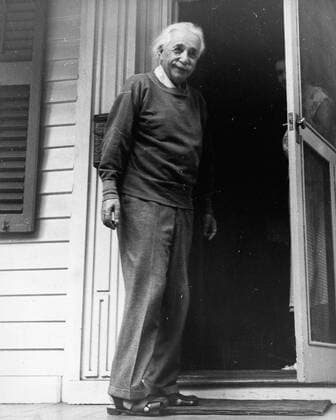 Sep 15, 1950; Princeton, NJ, USA; Professor ALBERT EINSTEIN living a quiet and peaceful life at Princeton. Albert Einstein aka Yousuf Karsh Albert Einstein (March 14, 1879 Ð April 18, 1955) was a German theoretical physicist regarded as the greatest scientist of the 20th century. He proposed the theory of relativity and made contributions to the development of quantum mechanics, statistical mechanics, and cosmology. He was awarded the 1921 Nobel Prize for Physics for his explanation of the photoelectric effect and for his services to Theoretical Physics. After his general theory of relativity was formulated in 1915. Princeton USA  - ZUMAk09