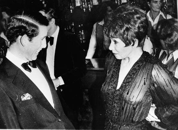 Nov 14, 1957; London, UK; HRH PRINCE CHARLES celebrates his 31st birthday with inger SHIRLEY BASSEY, showing her boobs through her shirt, at Wimbley Conference Centre for a Prince of Wales Charities Trust gala. London UK  - ZUMAk09