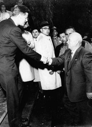 Jun 03, 1961; Vienna, Austria; Russian Prime Minister NIKITA Chruschtschow and U.S. President JOHN F. KENNEDY meet in Vienna Vienna Austria  - ZUMAk09