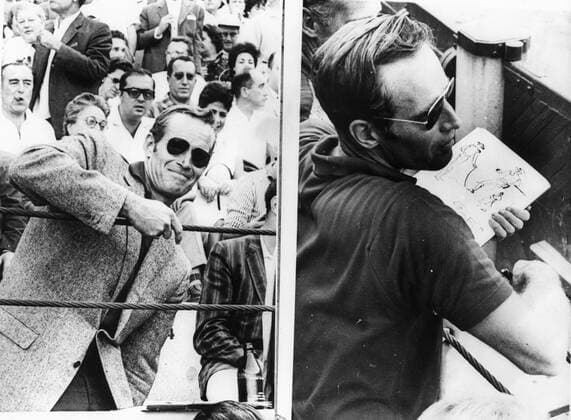 Sep 14, 1963; Madrid, Spain; Actor CHARLTON HESTON known for his religious roles in Ben-Hur and The Ten Commandments , drawing sketches as he attended a bullfight in Madrid. Madrid Spain  - ZUMAk09
