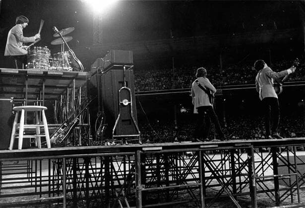 Feb 19, 1966; New York, NY, USA; THE BEATLES during their concert at Shea Stadium in New York. New York USA  - ZUMAk09