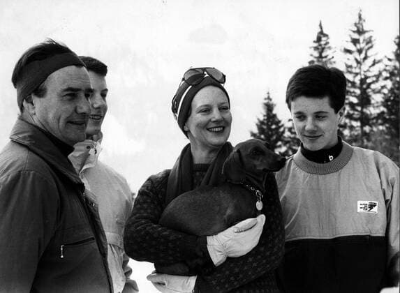 Dänische Königsfamilie, v.li.: Prinz Henrik, Prinz Joachim, Königin Margrethe II und Kronprinz Frederik  - ZUMAk09