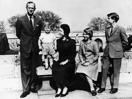 Queen Elizabeth II. (3L), , Prince Philipp (L), Princess Anne (2L) and PRINCE CHARLES (R) London UK  - ZUMAk09
