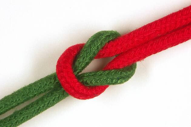 Kreuzknoten reef knot BLWS190817