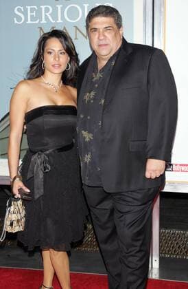 Vincent Pastore and wife arrive for the Friars Club Comedy Film Festival premiere of A Serious Man at the Ziegfeld Theater in New York on September 24, 2009. UPI Laura Cavanaugh  NYP20090924229