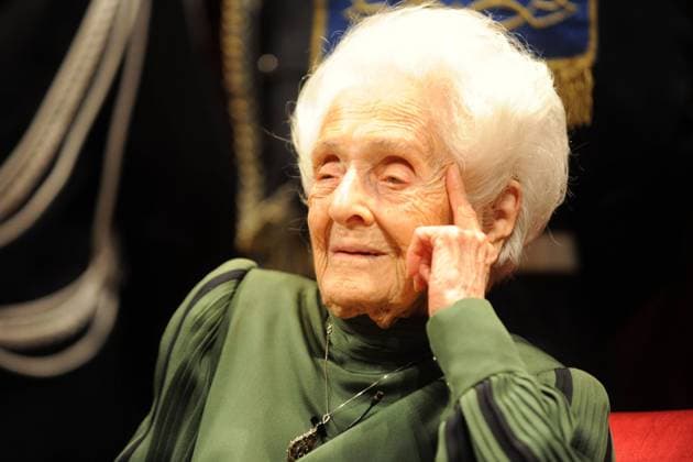 Ga Torino 06 10 2009 - Rita Levi Montalcini während einer Ehrung der 100 jahre alten Nobelpreisträgerin Montalcini  foto Gianluigi Arcaini Image