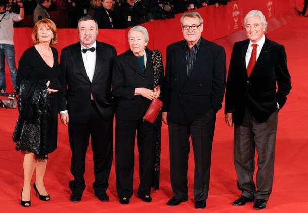 (L-R) Senta Berger, Pavel Lungin, Assia Djebar, Milos Forman, Jean-Loup Dabadie - FILM FEST ROME -  AndreaXStaccioli
