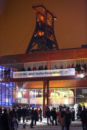 Kulturfest - Glück Auf! - zur Eröffnung der RUHR.2010 - Essen als Europäische Kulturhauptstadt 2010: Gelände der Zeche und Kokerei Zollverein