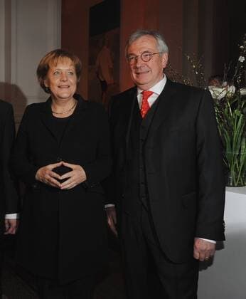 Nacht der Süddeutschen Zeitung: Angela Merkel und Hans Werner Kilz (Chefredakteur der Süddeutschen Zeitung)