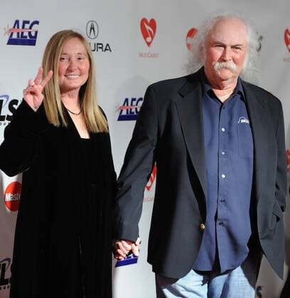 David Crosby and his wife Jan Dance attend the 2010 MusiCares Person of the Year Tribute to Neil Young in Los Angeles on January 29, 2010.  LAP2010012939