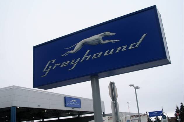 Winnipeg ( Manitoba, Kanada ) Greyhound Terminal am Flughafen Winnipeg