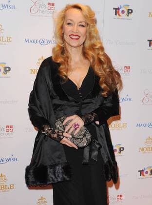 American actress model Jerry Hall attends The Noble Gift Gala at The Dorchester Hotel in London on March 13, 2010.  LON20100313122