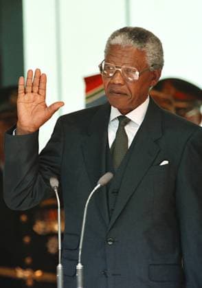 IMAGO History, Ende der Apartheid in Südafrika: 1990-1994 10 May 1994. The inauguration of Nelson Mandela as the State President of the Republic of South Africa. Gallo000028660