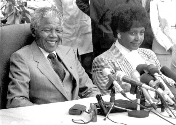 SOUTH AFRICA - 3 June 1990: Former President Nelson Mandela with his wife Winnie Madikizela Mandela. ( Gallo0000094375