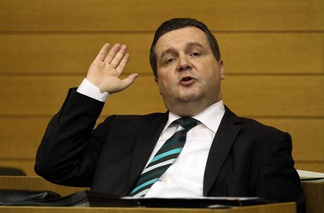 Ministerpräsident Stefan Mappus (CDU). Plenarsitzung des Landtags von Baden-Württemberg in Stuttgart, 14.04.2010