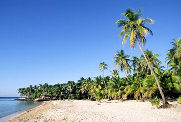 Traumstrand, Honduras, Karibik dream beach, Honduras, Caribbean Sea BLWS086415