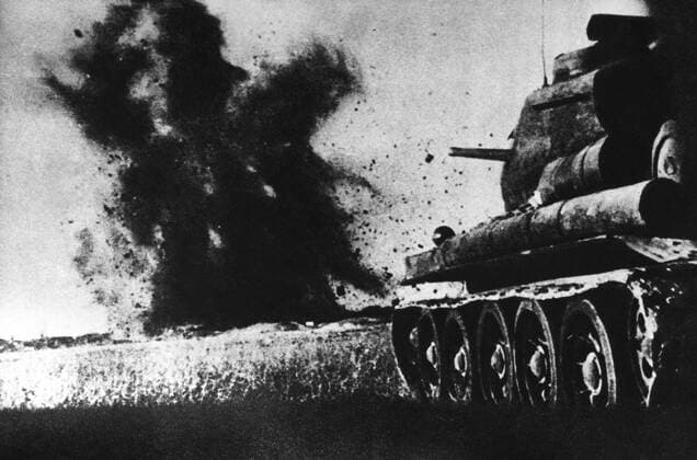 Tank battle at the Kursk bulge.  TASS_1046265